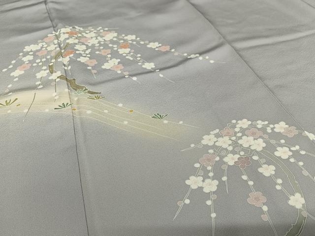 平和屋着物●訪問着 枝梅文 暈し染め 正絹 逸品 AAAW9237zg