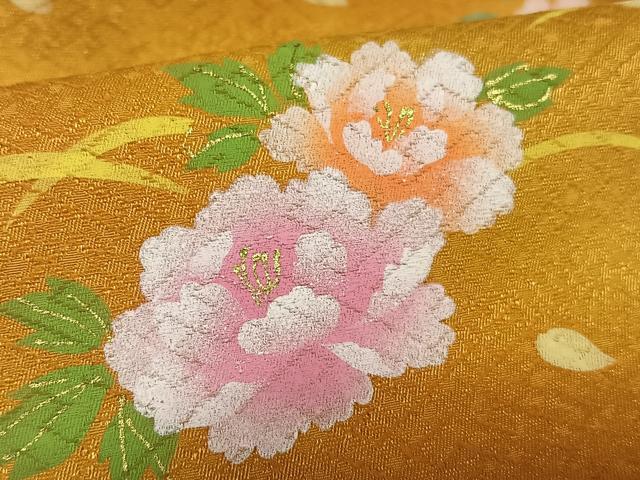 平和屋着物●小振袖　二尺袖　舞花文　洗える着物　AAAW9258zg