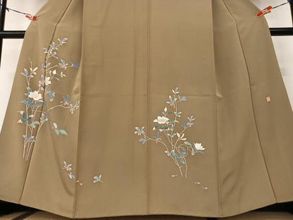 平和屋着物●訪問着　友禅作家物　枝花文　正絹　逸品　AAAW9259zg