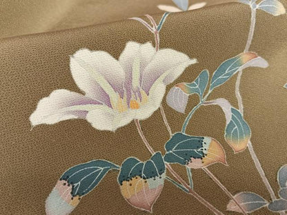 平和屋着物●訪問着　友禅作家物　枝花文　正絹　逸品　AAAW9259zg