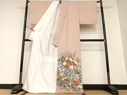 平和屋着物●豪華色留袖 友禅 花鳥文 暈し染め 正絹 逸品 AAAW9280zg