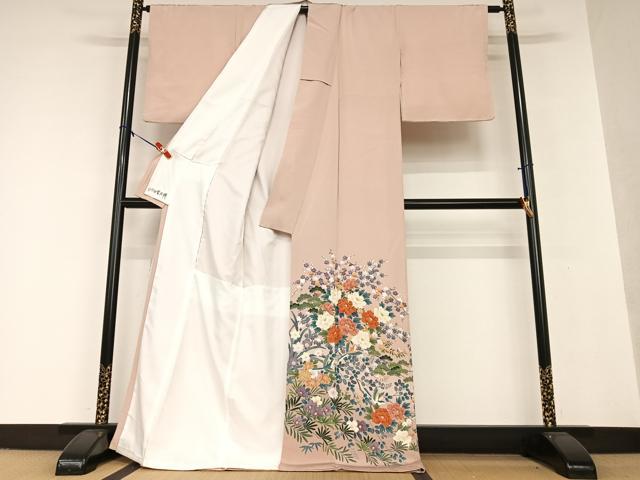 平和屋着物●豪華色留袖 友禅 花鳥文 暈し染め 正絹 逸品 AAAW9280zg