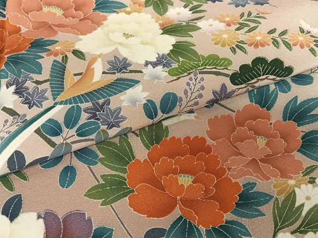 平和屋着物●豪華色留袖 友禅 花鳥文 暈し染め 正絹 逸品 AAAW9280zg
