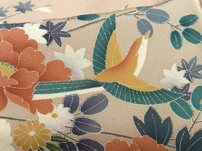 平和屋着物●豪華色留袖 友禅 花鳥文 暈し染め 正絹 逸品 AAAW9280zg