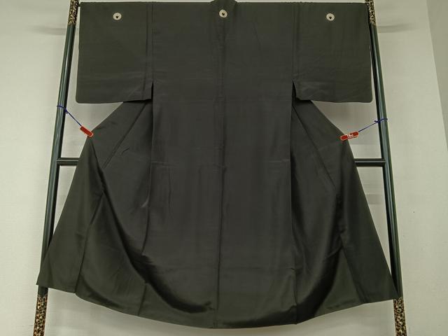 平和屋着物●男性　黒紋付き　正絹　逸品　AAAW9295zg