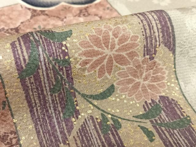 平和屋着物●REIKO HIRAKO ヒラコレイコ 訪問着 駒刺繍 代わり市松文様 暈し染め 金彩 正絹 逸品 未使用 AAAW9302zg