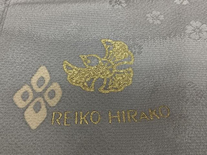 平和屋着物●REIKO HIRAKO ヒラコレイコ 訪問着 駒刺繍 代わり市松文様 暈し染め 金彩 正絹 逸品 未使用 AAAW9302zg