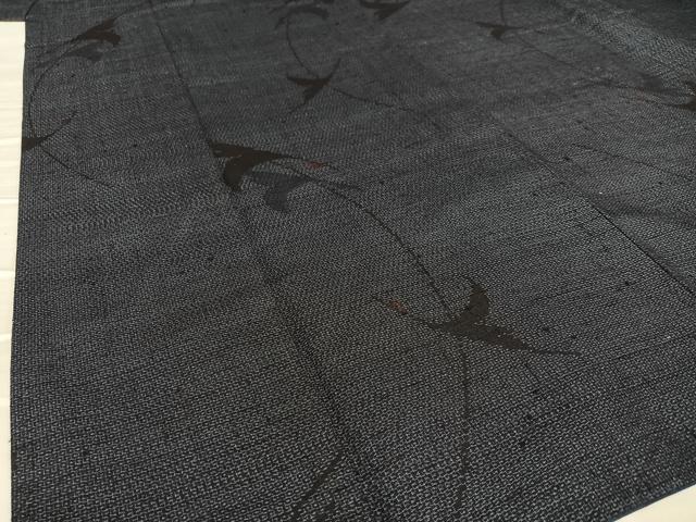 平和屋着物●塩沢紬 110亀甲 飛鶴文 正絹 逸品 AAAW9307zg