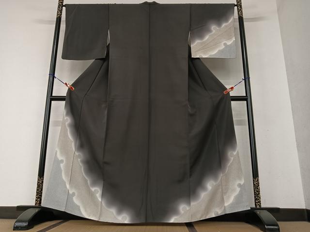 平和屋着物●訪問着　雪輪重ね文　暈し染め　正絹　逸品　AAAW9310zg