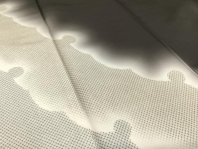 平和屋着物●訪問着　雪輪重ね文　暈し染め　正絹　逸品　AAAW9310zg