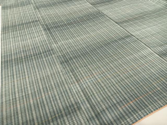 平和屋着物●極上　郡上紬　格子　鈴乃屋扱い　正絹　逸品　AAAW9316zg