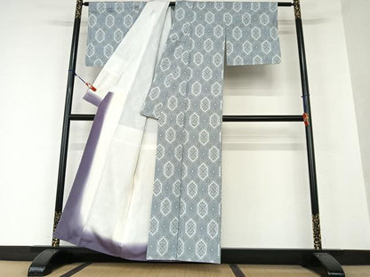 平和屋着物●本場村山大島紬 花菱文 正絹 逸品 AAAW9339zg