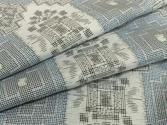 平和屋着物●本場村山大島紬 花菱文 正絹 逸品 AAAW9339zg