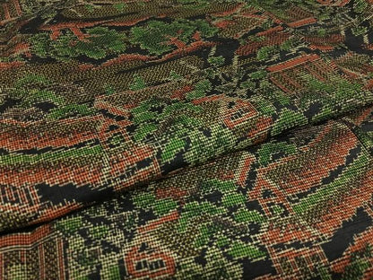 平和屋着物●上質な紬 風景文 正絹 逸品 AAAW9346zg