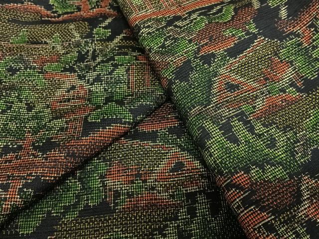平和屋着物●上質な紬 風景文 正絹 逸品 AAAW9346zg