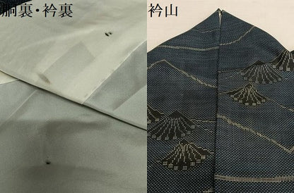 平和屋着物●本場大島紬 一元絣 立波花文 正絹 逸品 AAAW9356zg