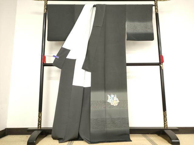 平和屋着物●訪問着 友禅 山伏 暈し染め 正絹 逸品 AAAW9401br