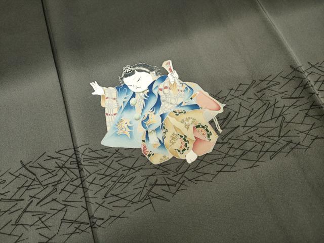 平和屋着物●訪問着 友禅 山伏 暈し染め 正絹 逸品 AAAW9401br