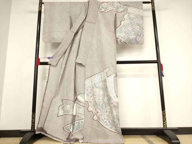 平和屋着物●名門 藤娘きぬたや・総絞り 伊藤卓夫 訪問着 中国三大刺繍 汕頭刺繍 スワトウ刺繍  仮絵羽 正絹 逸品 未使用 AAAW9411br