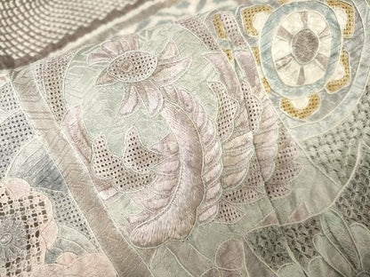 平和屋着物●名門 藤娘きぬたや・総絞り 伊藤卓夫 訪問着 中国三大刺繍 汕頭刺繍 スワトウ刺繍  仮絵羽 正絹 逸品 未使用 AAAW9411br