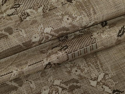 平和屋着物●本場大島紬　カタス9マルキ　エ霞枝花文　正絹　逸品　AAAW9412br