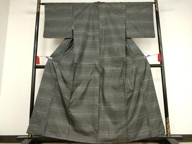 平和屋着物●本場大島紬 一元絣 変わり間道 正絹 逸品 AAAW9414br
