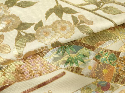 平和屋着物●洗える最高級着物 ＜英＞はなぶさ謹製 色留袖 蔓帯枝花文 金銀彩 AAAW9415br