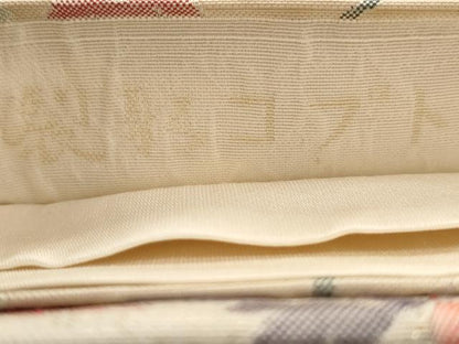平和屋着物◎六通柄袋帯 更紗花文 彩華纐纈 裂取コプト 正絹 逸品 AAAW9648dt
