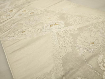 平和屋着物◎六通柄袋帯 唐織 草花文 金銀糸 正絹 逸品 AAAW9651dt