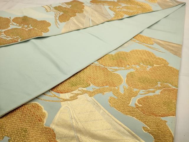 平和屋着物◎六通柄袋帯 枝松文 金糸 正絹 逸品 AAAW9669dt