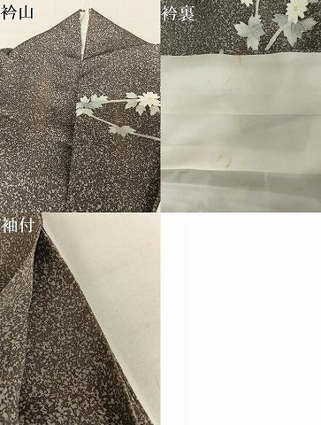 平和屋着物●訪問着　友禅　枝花文　たたき染め　三越扱い　正絹　逸品　AAAX0011np