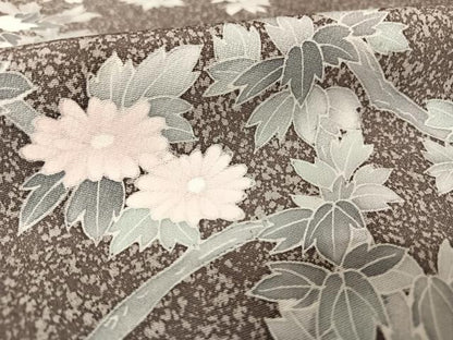 平和屋着物●訪問着　友禅　枝花文　たたき染め　三越扱い　正絹　逸品　AAAX0011np