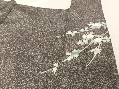 平和屋着物●訪問着　友禅　枝花文　たたき染め　三越扱い　正絹　逸品　AAAX0011np
