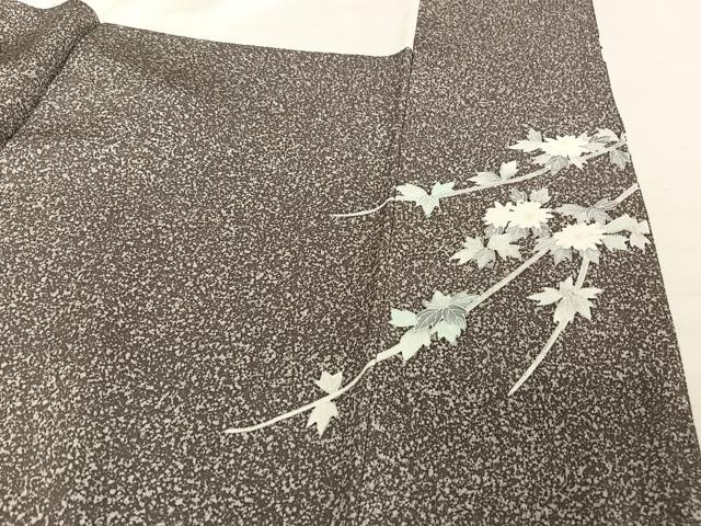 平和屋着物●訪問着　友禅　枝花文　たたき染め　三越扱い　正絹　逸品　AAAX0011np