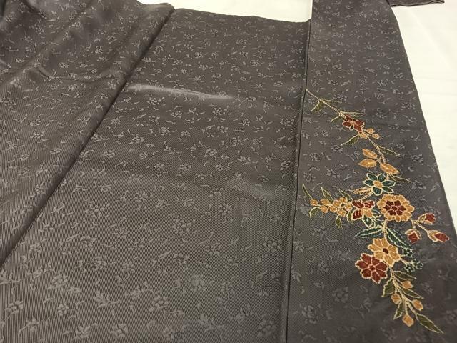 平和屋着物●訪問着　更紗枝花文　暈し染め　やまと誂製　正絹　逸品　AAAX0014np