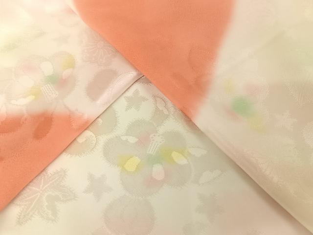平和屋着物●長襦袢 袷 辻が花地紋 暈し染め 正絹 逸品 AAAX0030np