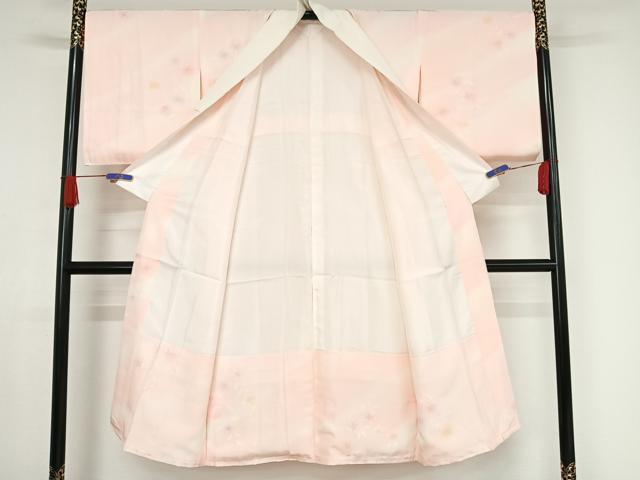 平和屋着物●長襦袢 袷 草花文 暈し染め 正絹 逸品 AAAX0031np