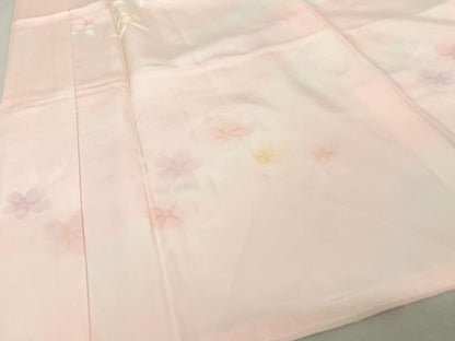 平和屋着物●長襦袢 袷 草花文 暈し染め 正絹 逸品 AAAX0031np