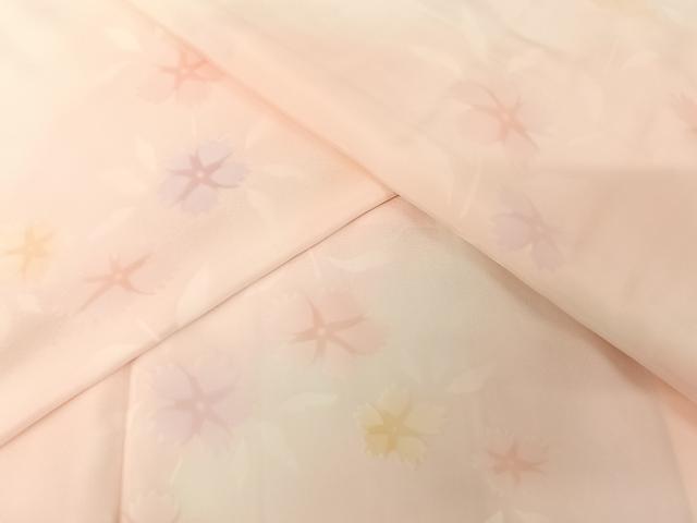 平和屋着物●長襦袢 袷 草花文 暈し染め 正絹 逸品 AAAX0031np