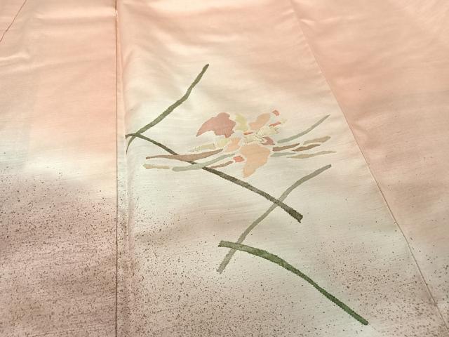 平和屋着物●西陣 宮階織物 宮繍苑 里葉 紬 訪問着 金糸 金彩 正絹 逸品 AAAX0040np