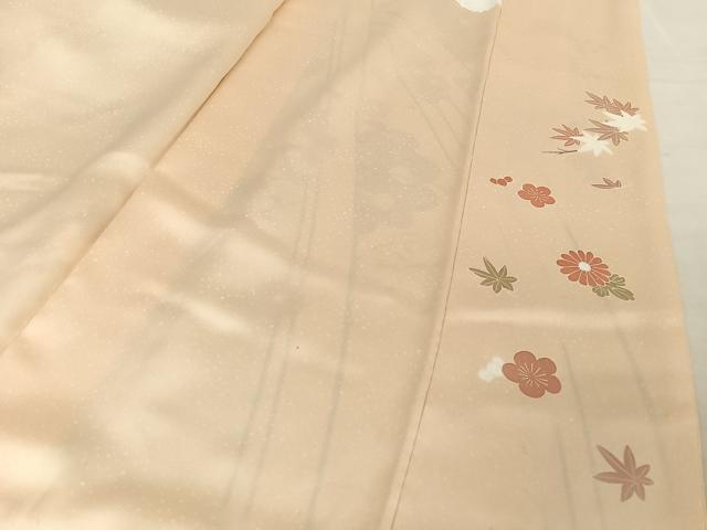 平和屋着物●訪問着　立波草花文　金彩　正絹　逸品　AAAX0045np