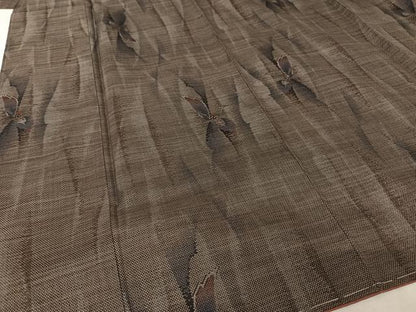 平和屋着物●本場大島紬　カタス７マルキ　草花文　正絹　逸品　未使用　AAAX0056np