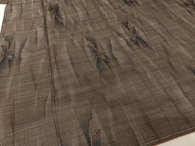 平和屋着物●本場大島紬　カタス７マルキ　草花文　正絹　逸品　未使用　AAAX0056np