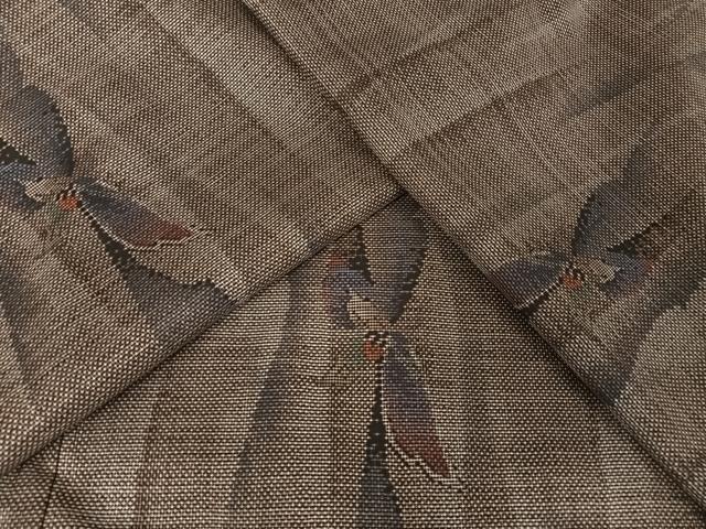 平和屋着物●本場大島紬　カタス７マルキ　草花文　正絹　逸品　未使用　AAAX0056np