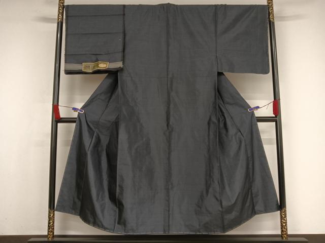 平和屋着物●男性 手織紬 亀甲絣 証紙付き 正絹 逸品 未使用 AAAX0067np