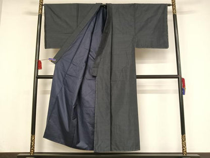 平和屋着物●男性 手織紬 亀甲絣 証紙付き 正絹 逸品 未使用 AAAX0067np