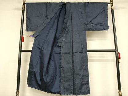 平和屋着物●男性 紬 アンサンブル 長襦袢(袷)セット 亀甲絣 正絹 逸品 AAAX0076np