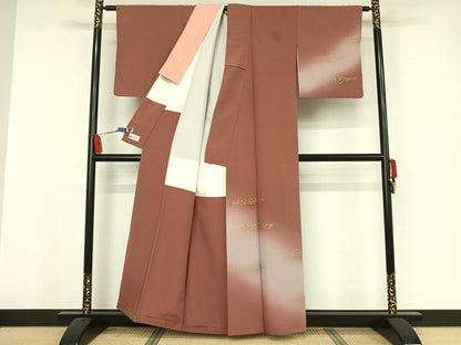 平和屋着物●訪問着 箔散らし 暈し染め 金彩 やまと誂製 正絹 逸品 AAAX0104np
