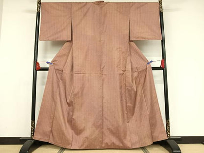 平和屋着物●本場染大島紬 霞文 正絹 逸品 AAAX0105np