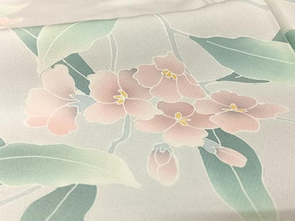 平和屋着物●訪問着　友禅　作家物　枝花文　正絹　逸品　AAAX0109np